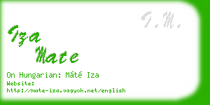 iza mate business card